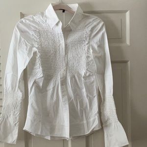 Strenesse white long sleeve button down shirt